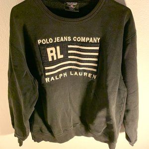 POLO sweatshirt, Black and White American Flag